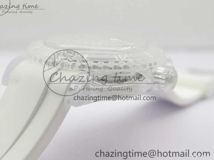 0112 Submariner Phantomlab Transparent KZF Best Edition Black Dial on White Rubber Strap VR StreetReady 2567